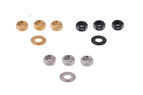H&H Titanium Rear Wheel Nut Set for Brompton Bicycle