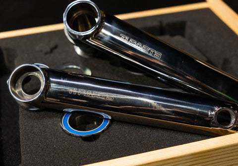 Ti Parts Workshop Titanium Bicycle Hollow Cranks + Titanium BSA30 Bottom Bracket Set