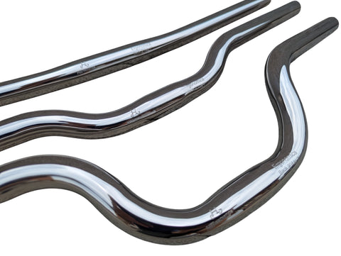 H&H Titanium Polished Silver Ergonomic Handlebar for Brompton Bicycle