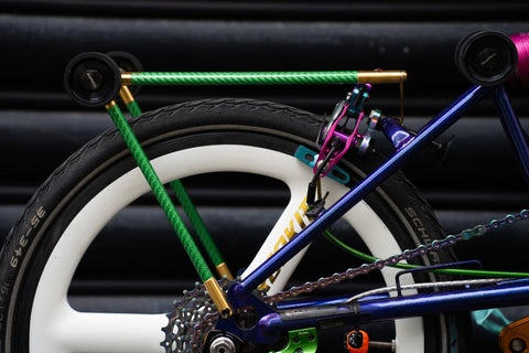 Ti Parts Workshop V2 Titanium + Carbon Rear Rack for Brompton Bicycle