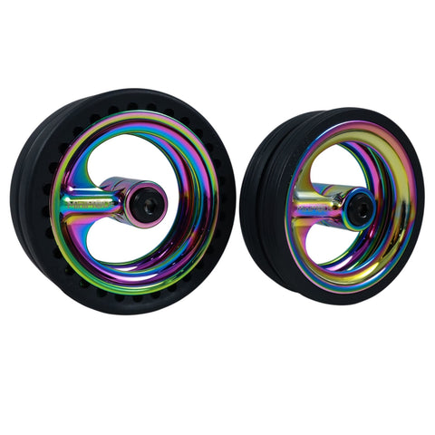 MiniMODs Premium Colour 66/70mm Single Spoke Easy Wheels for Brompton Bicycle