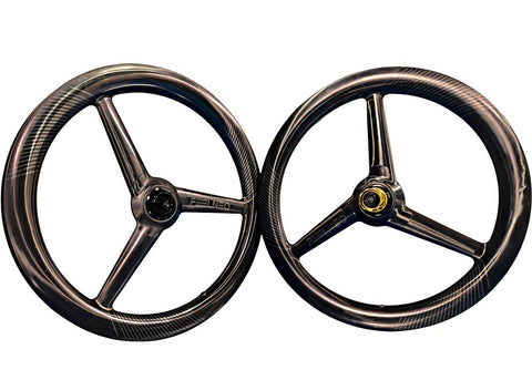 Suncord FEELNEO 349/406 Tri-Spoke Carbon Wheelset for Java Neo Folding Bicycle