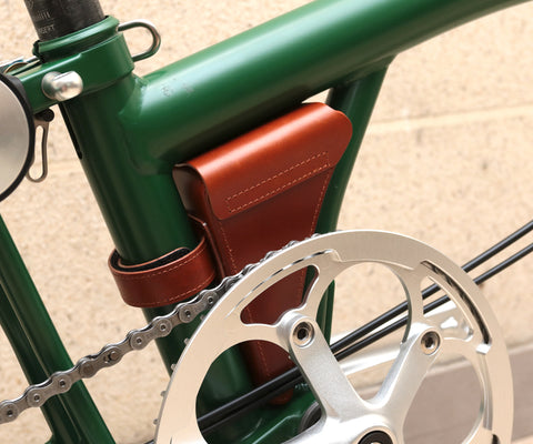Leather Frame Pouch for Brompton Bicycle