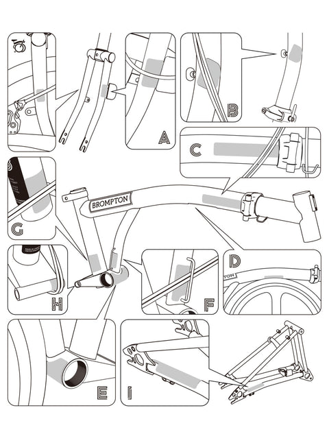 3M TPU Brompton Bicycle Frame Protector