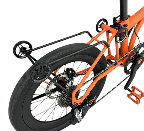 Union Jack Carbon+Titanium Rear Rack for Brompton Bicycle G Line