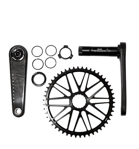 Aceoffix Unchained Carbon DUB Gravel Crankset for Brompton Bicycle