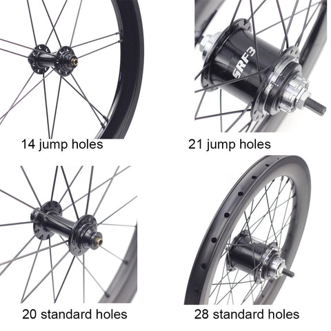 Silverock 16" 349 6 Speed Carbon Wheelset for Brompton Bicycle