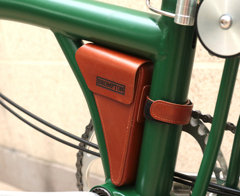 Leather Frame Pouch for Brompton Bicycle