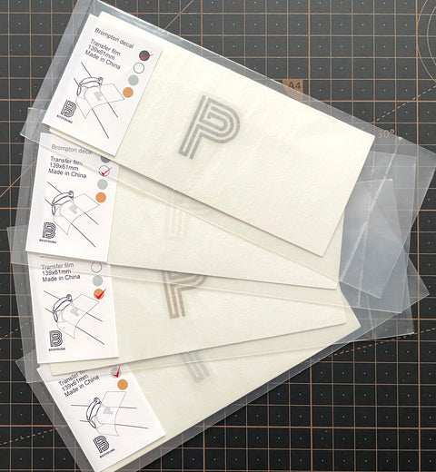 Brompton Bicycle Type Logo Transfer Film Sticker