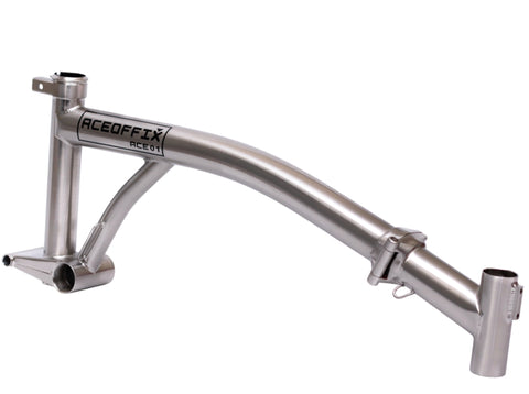 Aceoffix Nickel-plated Chromoly Steel Frame / Triangle / Fork / Stem Set for Brompton Bicycle