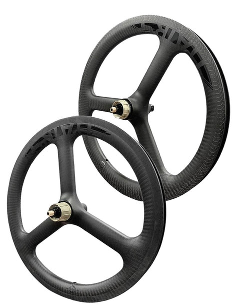 Dairs Cycle 16" 349 3 Spokes Carbon Wheelset for Brompton Bicycle