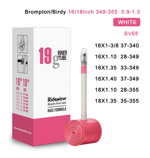 Ridenow 16"-18" 349-355 Ultralight Bicycle Inner Tube