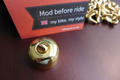 MIniMODs Brass Bell with brass Twist Screw for Brompton Bicycle