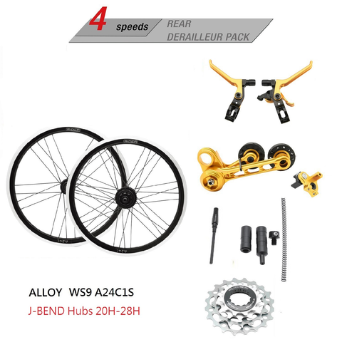 Ridea 4 Speed Upgrade Kits + Wheelset for Brompton Bicycle