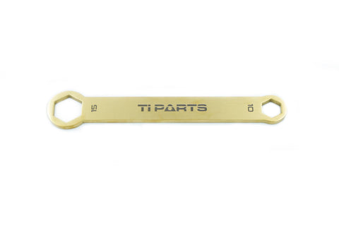 Ti Parts Workshop Closed Double Ended Titanium Wrench 10 & 15mm