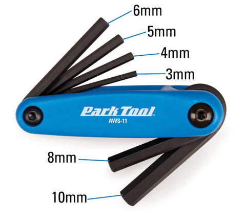 Park Tool AWS-11 Fold-Up Hex Wrench Set