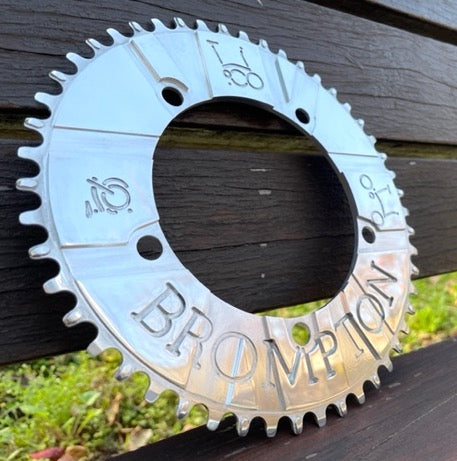 Bespoke Brompton Flag - Silver - Narrow-Wide Bicycle Chainring