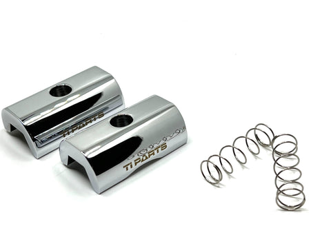 Ti Parts Workshop Chrome Plated Aluminum Hinge Clamp Plates for Brompton Bicycle