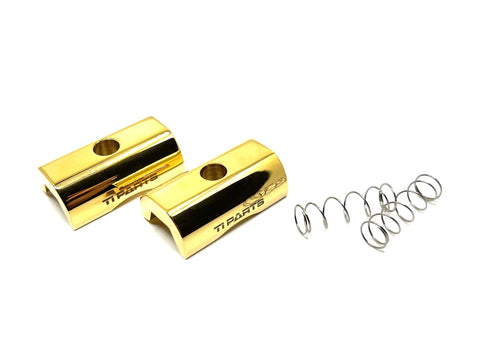 Ti Parts Workshop Chrome Plated Aluminum Hinge Clamp Plates for Brompton Bicycle