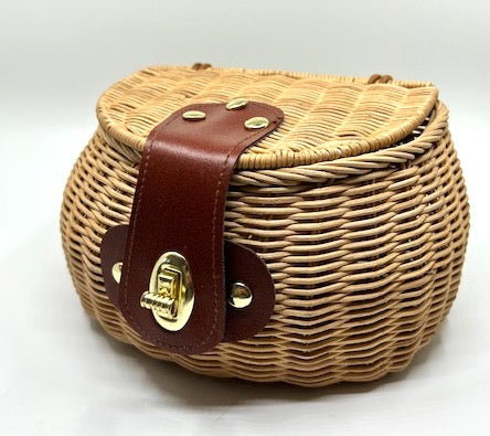Mini Front Rattan Basket for Brompton Bicycle