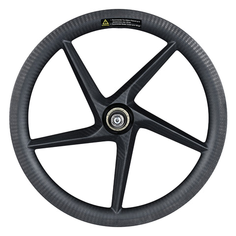 DCCH 7 Speed Carbon 5 Spokes 16" 349 Wheelset for Brompton Bicycle