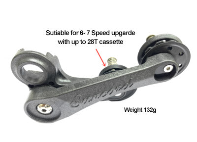 Suncord Carbon fiber 5-7 Speed Tensioner + 7 Speed Cog Set for Brompton Bicycle