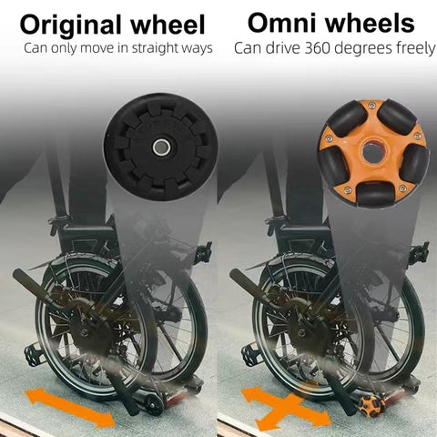 DJCRAWLER Omni Easy Wheels for Brompton Bicycle
