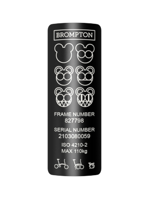 Custom Metal Frame Badge for Brompton Bicycle