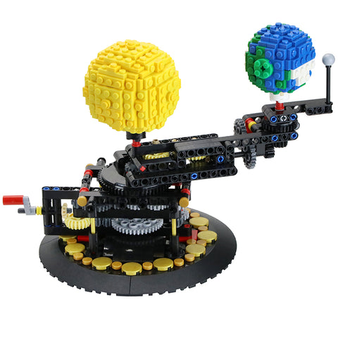 Earth, Moon and Sun Orrery Plastic Bricks Model Kits