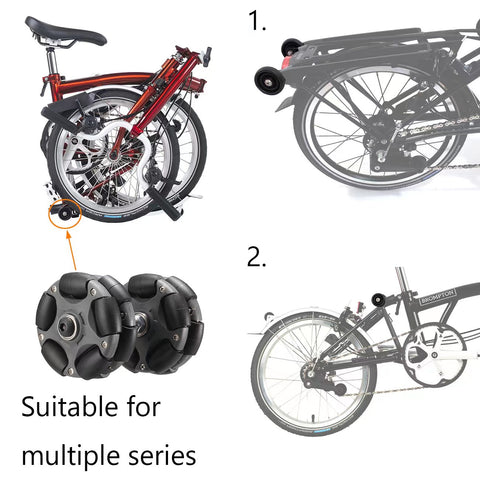 DJCRAWLER Omni Easy Wheels for Brompton Bicycle