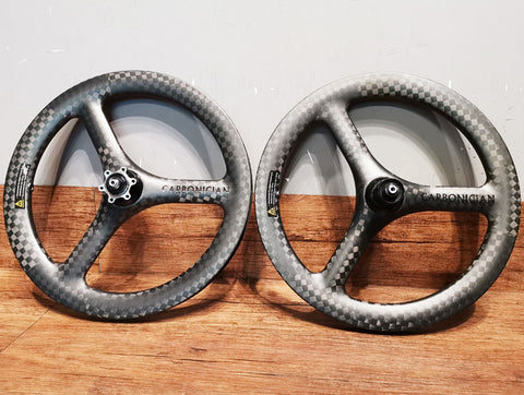 Carboncian 16" 349 3 Spokes Disc Brake Carbon K3 Plus Bicycle Wheelset