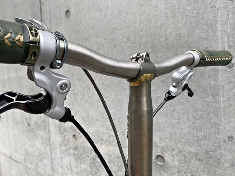 DCCH 25.4 x 520mm Titanium S Type Flat Handlebar for Brompton Bicycle