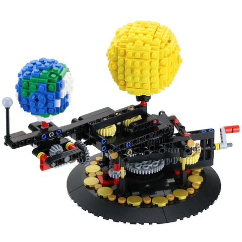 Earth, Moon and Sun Orrery Plastic Bricks Model Kits