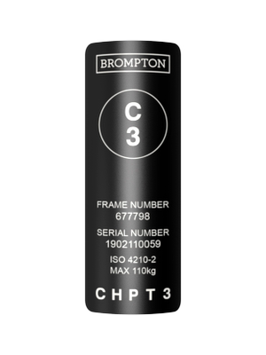 Custom Metal Frame Badge for Brompton Bicycle