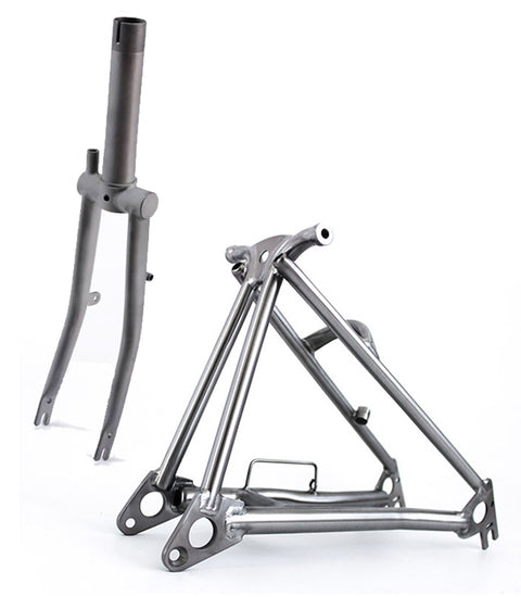 DCCH Titanium Front Fork and Rear Triangle for Brompton Bicycle