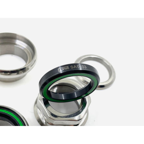 Union Jack Titanium / Aluminum 1-1/8 34mm Threaded Headset for Brompton Bicycle