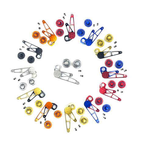 Union Jack 7075 Pulley + Tensioner Set for Brompton Bicycle
