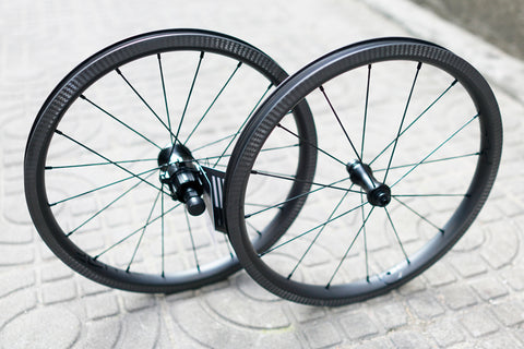 SMC 16" 349 Plume Carbon 7 Speed Wheelset for Brompton Bicycle