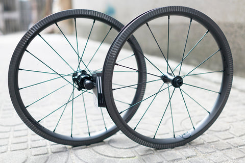 SMC 16" 349 Plume Carbon 7 Speed Wheelset for Brompton Bicycle