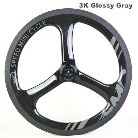SMC Govan 16" 349 3 Spokes Carbon Wheelset for Brompton Bicycle (6 Speed)