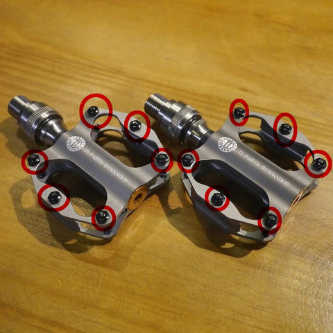 Ti Parts Workshop Aluminium Mini Pedals Replacement Studs for Brompton Bicycle