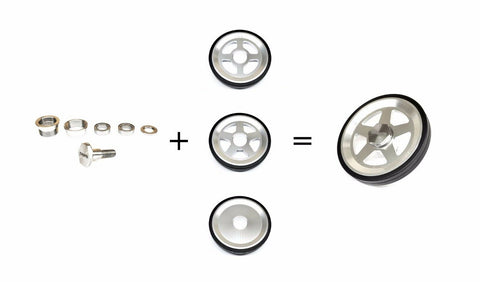 Ti Parts Workshop 88mm Eazy Wheels for Brompton Bicycle