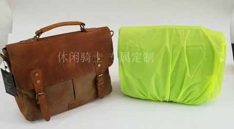 Fantastic4 Retro Style Leather Front Bag for Brompton Bicycle