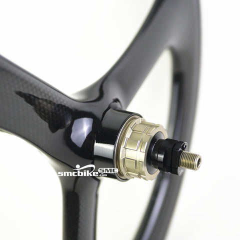 SMC Govan 16" 349 3 Spokes Carbon Wheelset for Brompton Bicycle