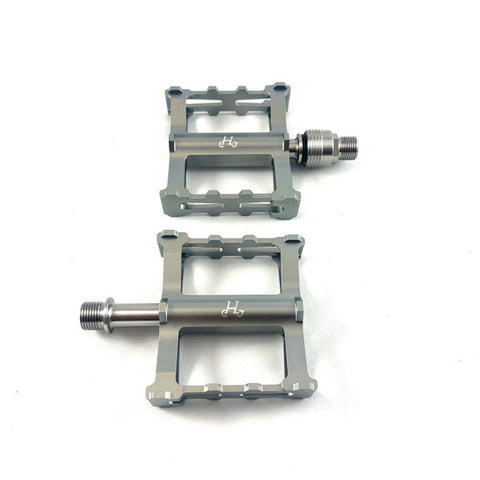 H&H X-Large CNC Titanium Spindle Left Detachable Pedals for Brompton Bicycle