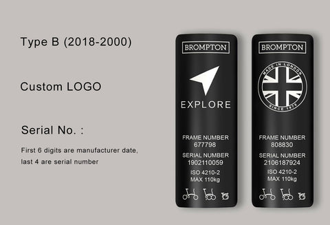 Custom Metal Frame Badge for Brompton Bicycle