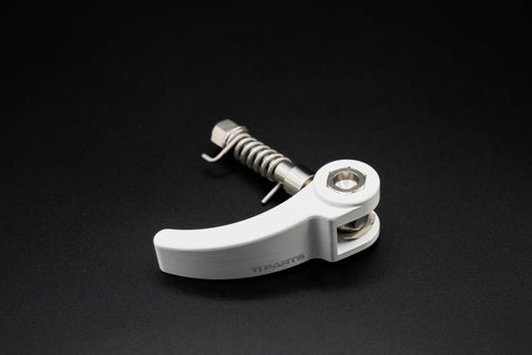 Ti Parts Workshop White Cerakote Seatpost Clamp Set for Brompton Bicycle