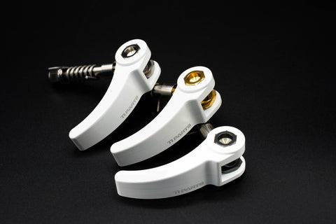 Ti Parts Workshop White Cerakote Seatpost Clamp Set for Brompton Bicycle