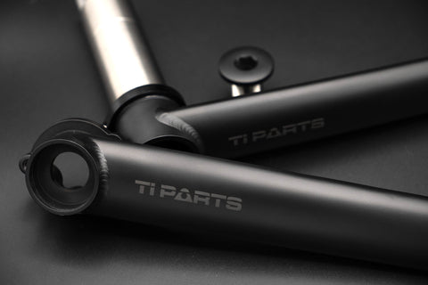 Ti Parts Workshop Cerakote Black Titanium Hollow Crankset⁣ for Brompton Bicycle