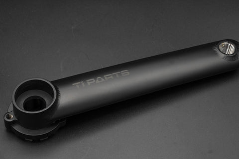 Ti Parts Workshop Cerakote Black Titanium Hollow Crankset⁣ for Brompton Bicycle